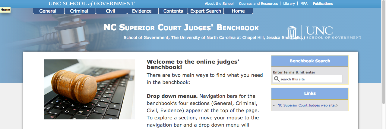 NC Superior Court Judges Benchbook UNC School Of Government